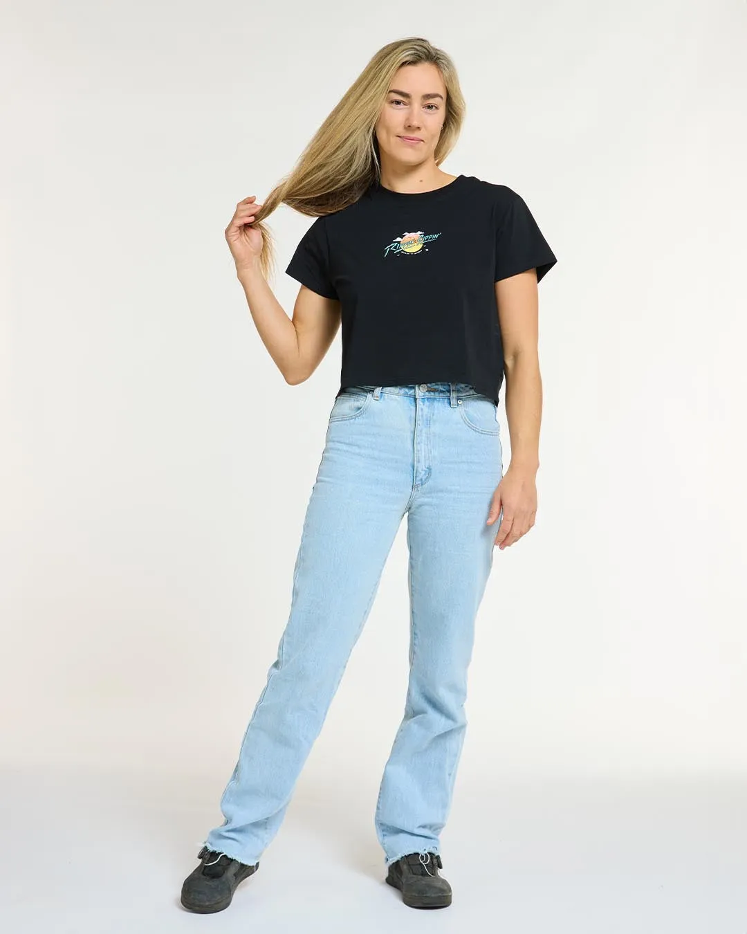 Womens Cotton Crop | Decade of DHaRCO Black