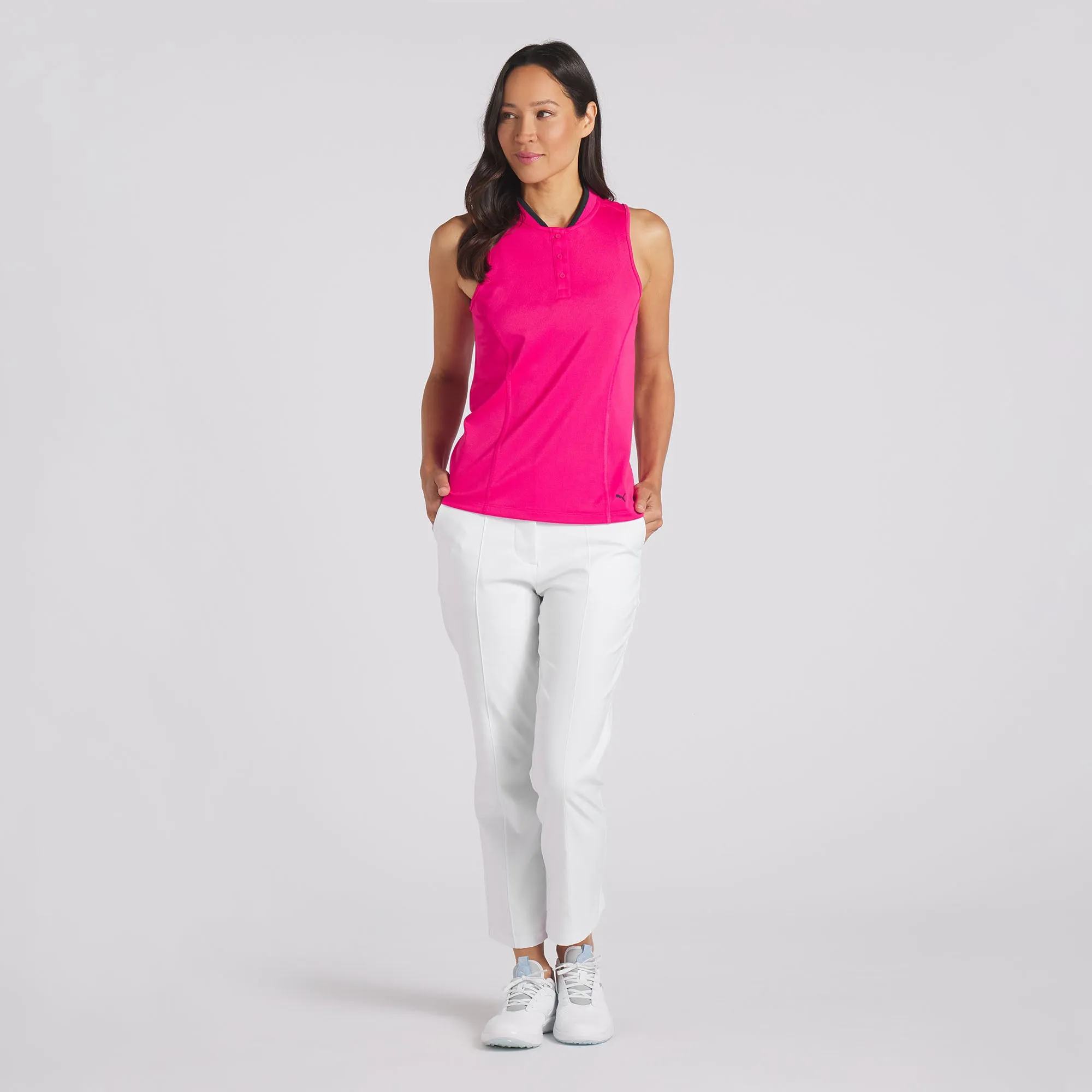 Women's Range Pique Sleeveless Golf Polo