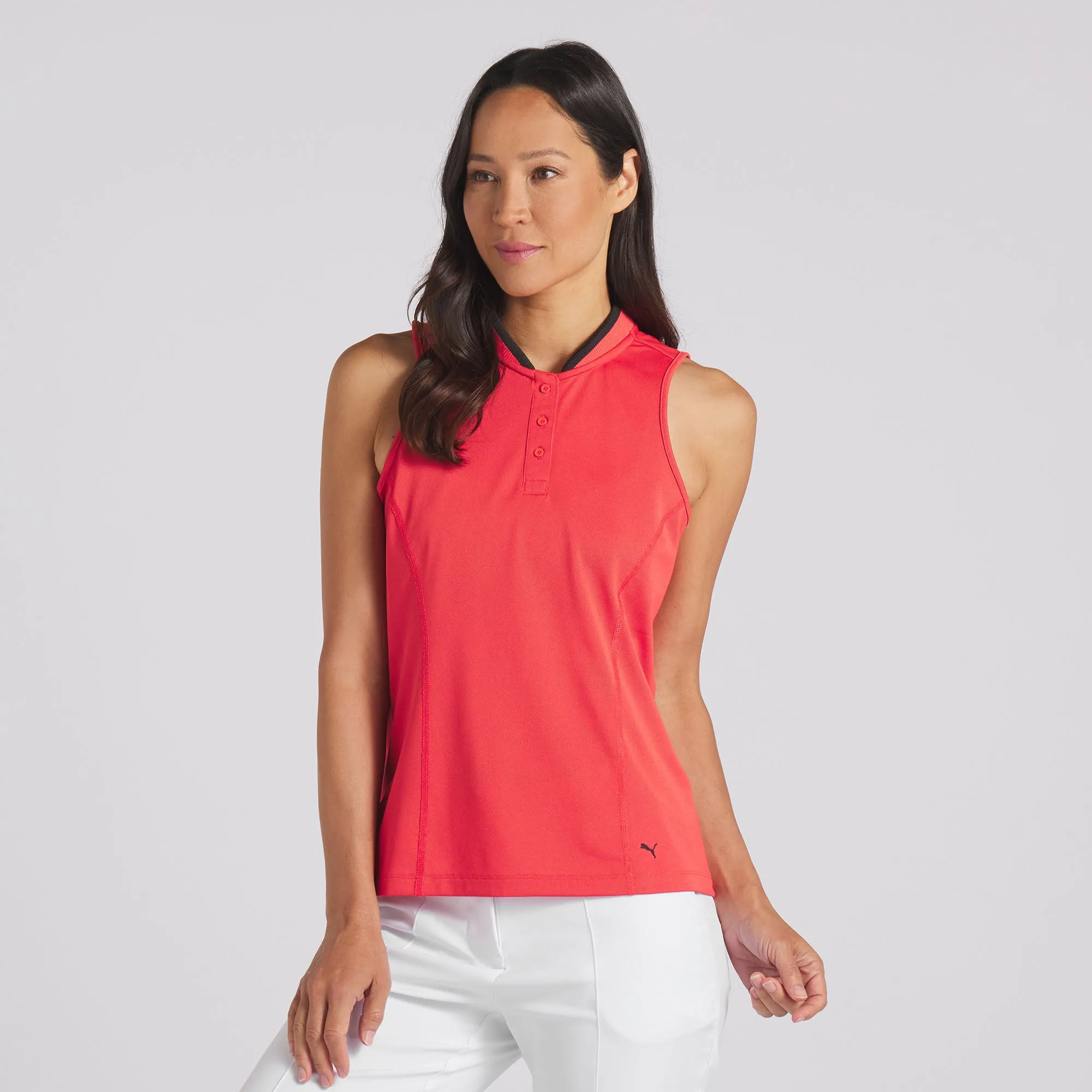 Women's Range Pique Sleeveless Golf Polo