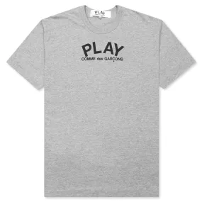 Women's Small Text T-Shirt - Grey