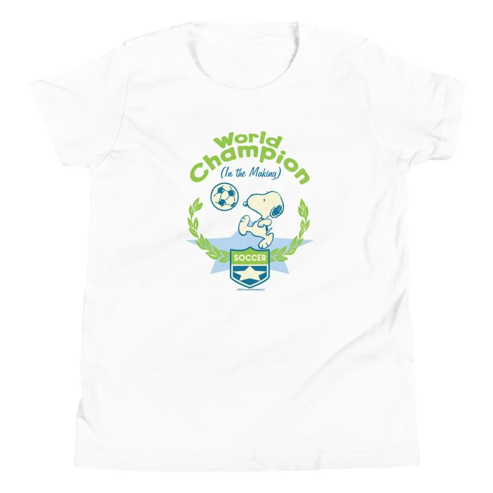 World Champion in The Making Snoopy Kids T-Shirt