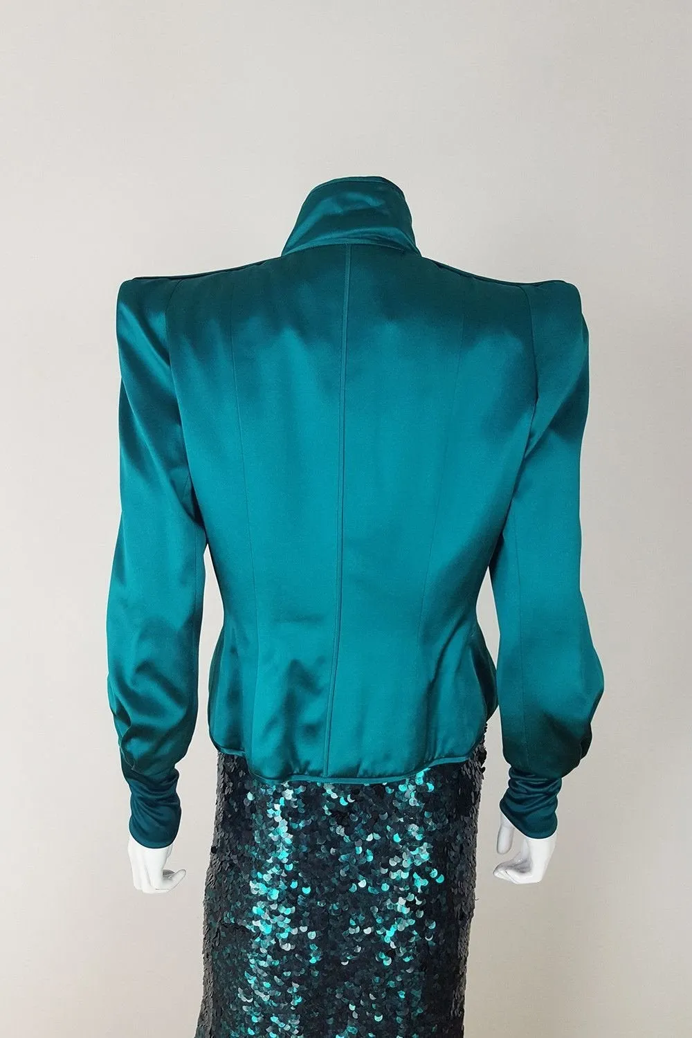 YVES SAINT LAURENT 2004 Tom Ford Final Collection Silk Jacket (44)