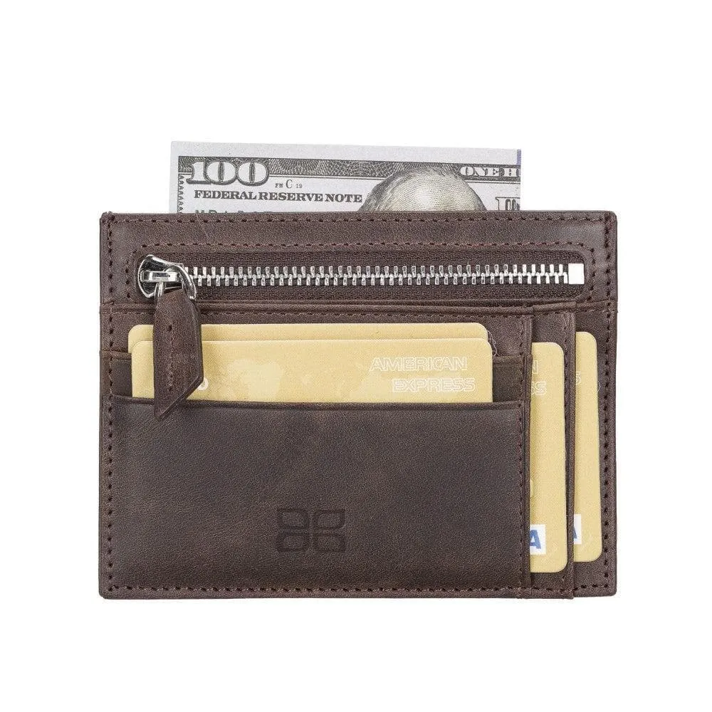 Zip Leather Card Holder