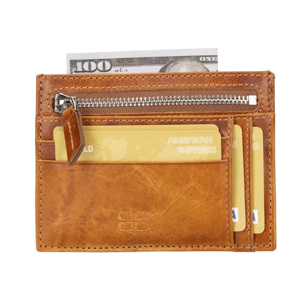 Zip Leather Card Holder