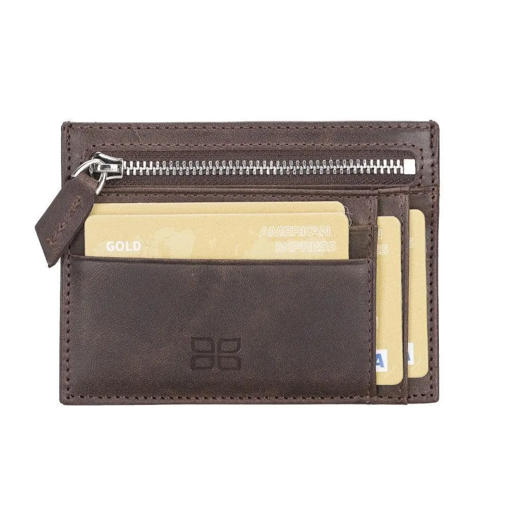 Zip Leather Card Holder