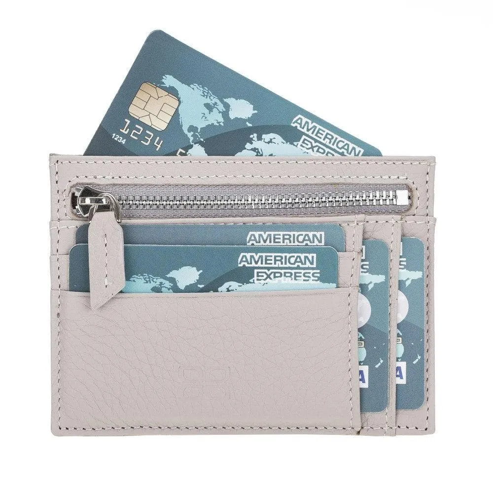 Zip Leather Card Holder