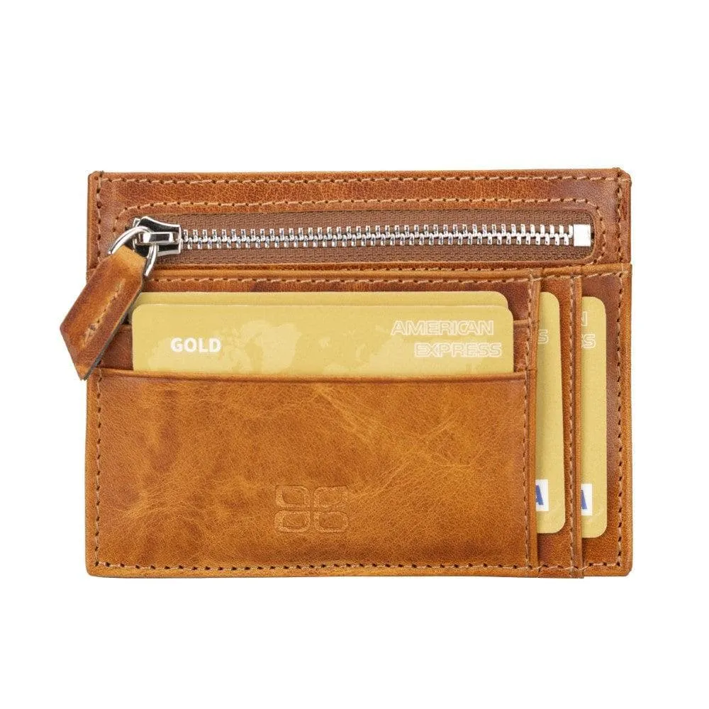 Zip Leather Card Holder