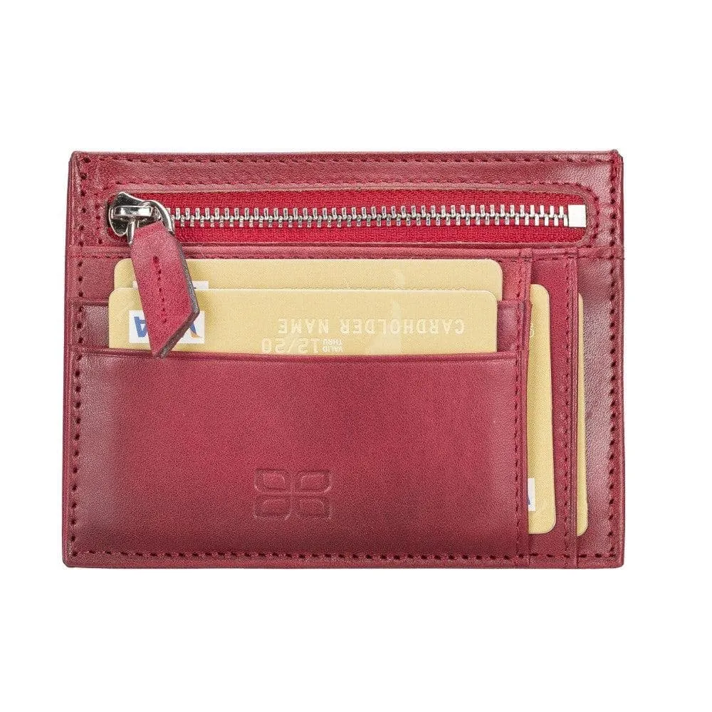 Zip Leather Card Holder